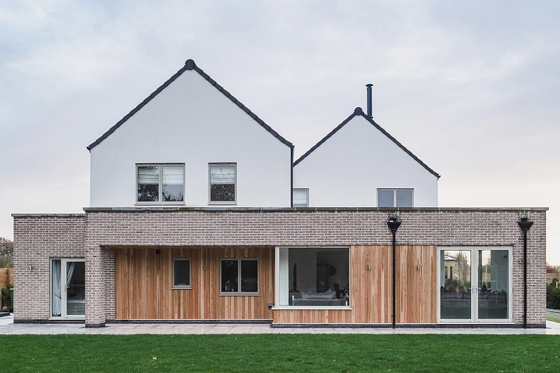 New build house architect Norfolk contemporary timber brick