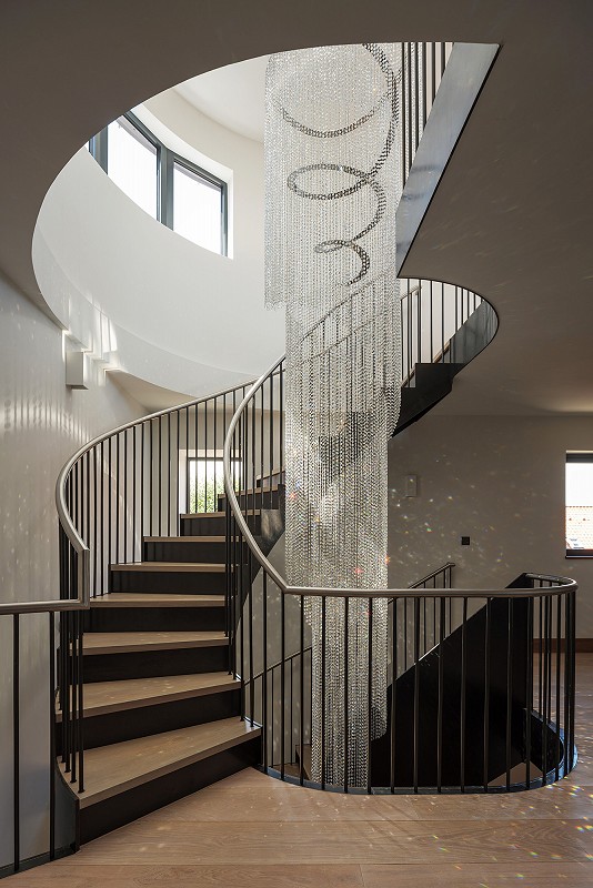 waxed steel staircase